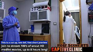 Serena morgan spreads latex toy backstage closeup