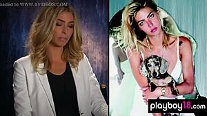 Busty Blonde Lisa Seiffert Strips Outdoor Revealing Shaved Pussy and Natural Tits