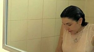 peeing on myself aussie slut small tits bath golden shower