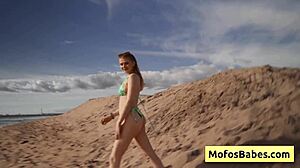 naughty sahara skye sucks charles dera's big cock on beach?