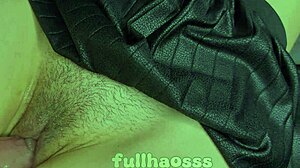 Stepdaddy Creampies Asian Teen's Hairy Pussy Close-Up