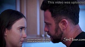 Stepdad tricked and corrupted my busty friends in cinema group fuck