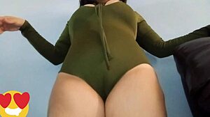 curvy latina shakes big ass begs cum on huge tits