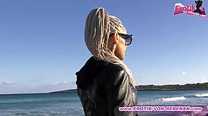 i nabbed this tattooed blonde german milf off the beach heh