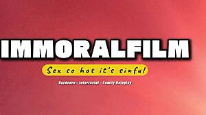 Hot big tittied milf rides college stud cock hard!