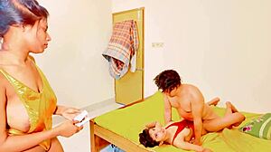 Brunette teen 18+ threesome party group fuck bash