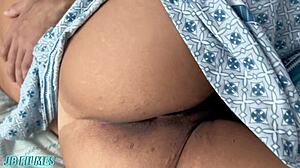 hubby leaves wet pussy wife for black lover's cock