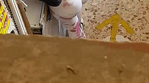 Want to grab this bitch's leggings wide open bending down?