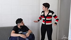 Girlfriend left so i fucked her crossdressing half-sister