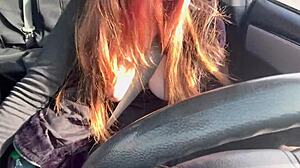 Italian Big Tits Milf Flashes Juicy Boobs And Nipples In Car Ride