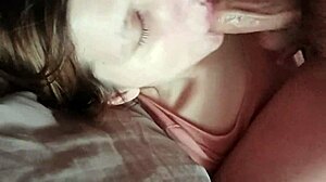 amateur milf sloppy deepthroat face fuck cumshot in eye mouth