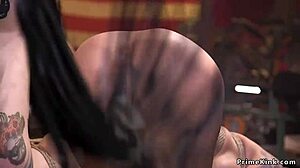 Bound Busty Babes Endure Rough BDSM Threesome Spanking