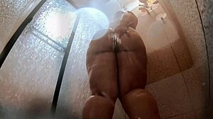 mi suegra's wet milf curves shake huge ass in shower to tempt me - pt 1