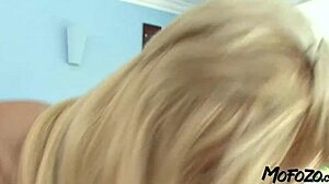 Blonde College Student Takes MASSIVE Facial from Mofozo Crew!