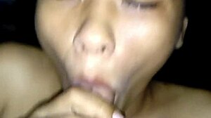 pretty student sucks cock, spreads shaved pussy for creampie drip