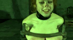 ferocious whipping lashes cute girl's tender skin raw!