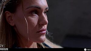 real sex doll merida bound in prison gets pussy licked then fucked hard