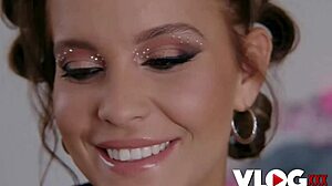 so this curvy brunette jennifer mendez is all wet and ready offering up her juicy pussy like a perfect gift behind the scenes