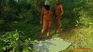 Outdoor fucking my naughty ex-gf in the bush! 🌳🍆💦 Wild public doggystyle action!