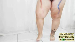 bbw hotwife mary butterfly dances brazilian carnaval