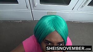 big ass ebony teen takes ANAL outdoors sloppy