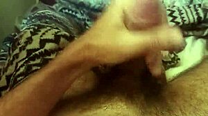 Skinny Brazilian Hunk Jerks Monster Cock Legs Spread Bedroom Solo