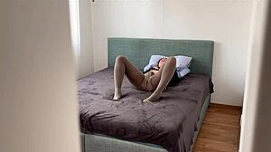 lucky boyfriend tears pantyhose to fuck wet redhead pussy doggystyle