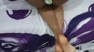 My lover bends me over for doggystyle in motel