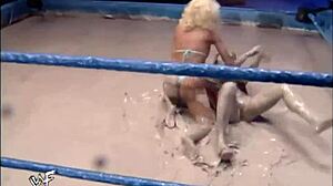 wwf ivory vs miss kitty mud wrestling best ever