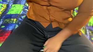 Stepsis's Pussy Peeks Through Ripped Pants So Bro Fingers Her to Squirting Fuck