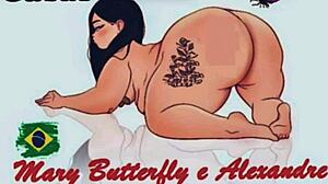 bbw hotwife mary butterfly dances brazilian carnaval