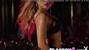 Suggestive Milf Workout Naked Babe Playboy Poses