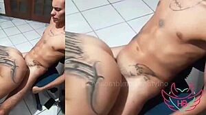 stepbrothers pound asses doggystyle in hot bareback frenzy!