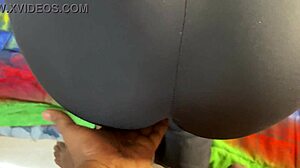 Stepsis's Pussy Peeks Through Ripped Pants So Bro Fingers Her to Squirting Fuck