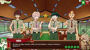 scoutmaster chats up game friends camp teen in episode 7 russian