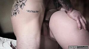 i tricked this hot blonde babe neighbor into deepthroating and rough pussy fucking