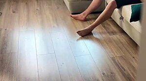 stepmom catches stepson jerking and helps him explode!