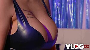 so this curvy brunette jennifer mendez is all wet and ready offering up her juicy pussy like a perfect gift behind the scenes