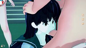 Kagome's Deepthroat Adventure Unfolds In Koikatsu World