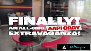 girlsway lulu chu's all-asian orgy fisting squirting scissoring 👯‍♀️💦🔥