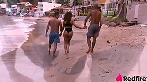 gostosa feels double stuffed by two hung students