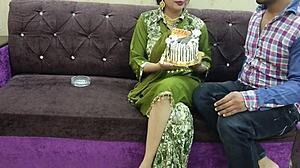 Stepdad surprises 18yo teen on birthday hardcore Hindi