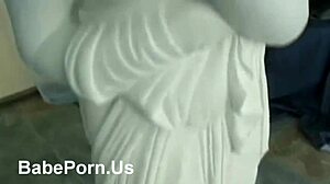 girl next door in bikini caught giving natural tits blowjob to neighbor