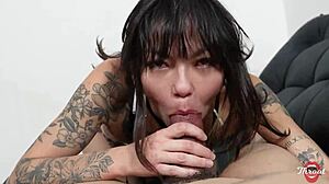 skinny japanese teen deepthroats footjobs tight pussy tattoo pov