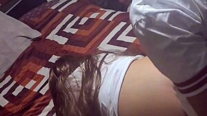 Schoolgirl fucks friend's boyfriend first kiss creampie 😘🍆