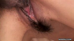 asian teen sucks fat cock wet before nasty hairy pussy pounding