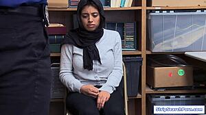 Officer Fucks Big Tits Arab Shoplifter Strip Search