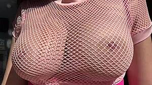 Italian milf artemisia love bounces huge natural tits outdoors horny