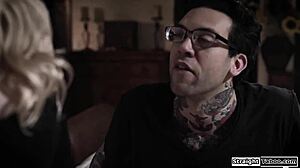 i tricked this hot blonde babe neighbor into deepthroating and rough pussy fucking