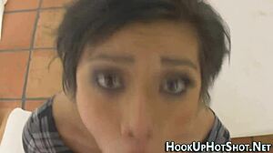 amateur slut picked up deepthroats rough for massive facial